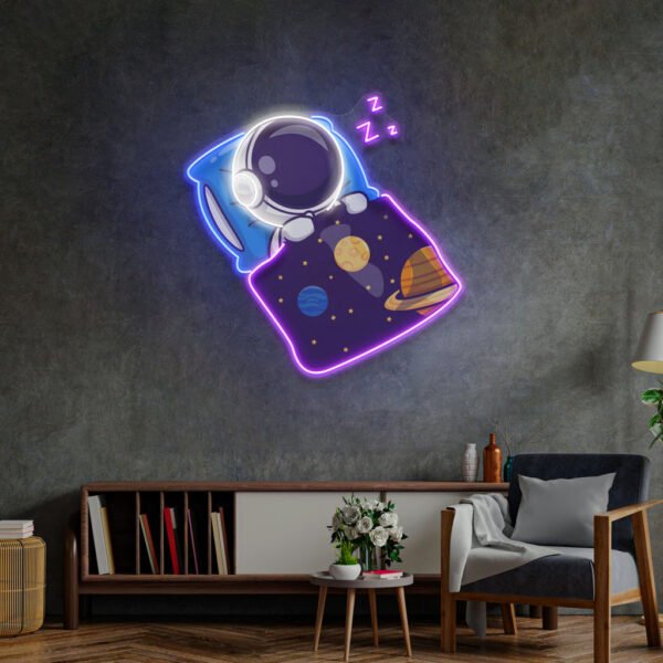 Astronaut Sleep LED Neon Sign Light Pop Art - Image 3