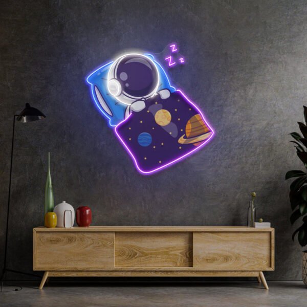 Astronaut Sleep LED Neon Sign Light Pop Art - Image 2