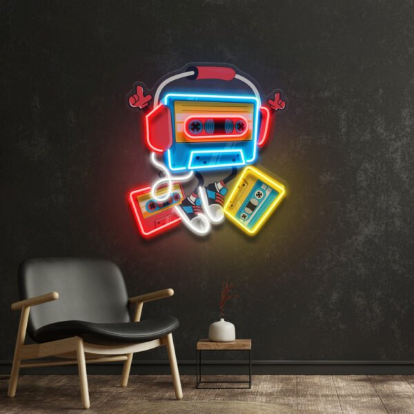 Cassette LED Neon Sign Light Pop Art - Image 3