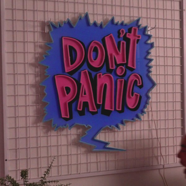Don't Panic Led Neon Acrylic Artwork - Image 2
