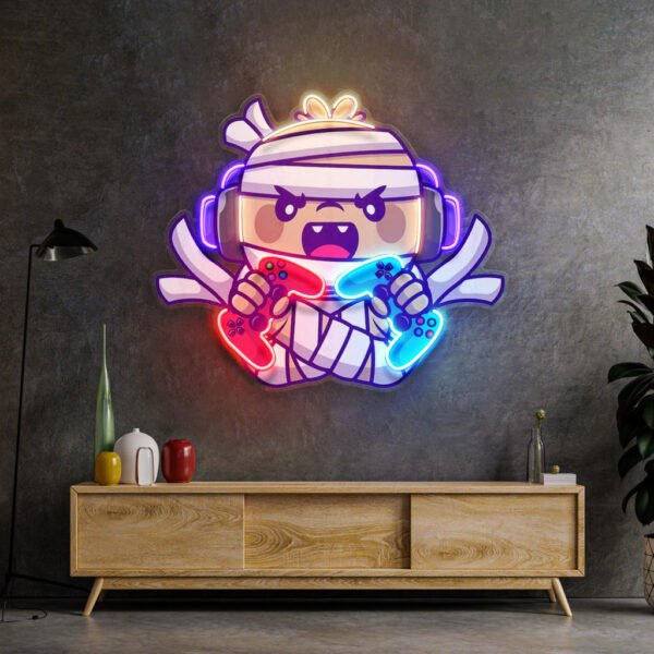 Cute Mummy Gaming LED Neon Sign Light Pop Art - Image 4
