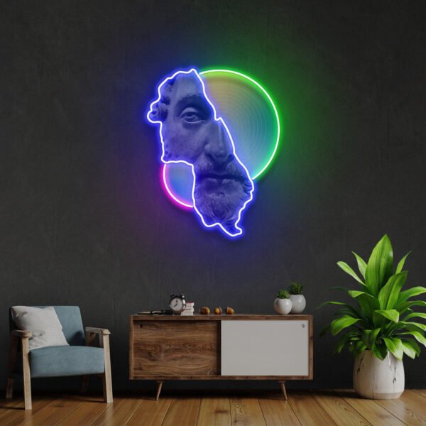 Abstract Art Neon Acrylic Artwork - Image 3