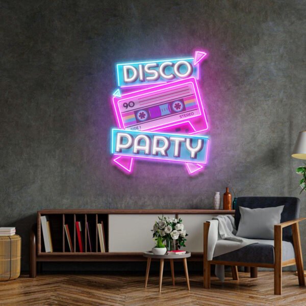 Disco Party Led Neon Acrylic Artwork - Image 4
