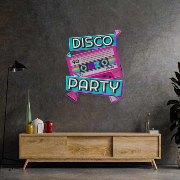 Disco Party Led Neon Acrylic Artwork - Image 2