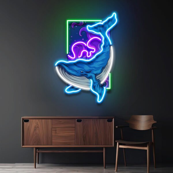 Dream Whale LED Neon Sign Light Pop Art - Image 2