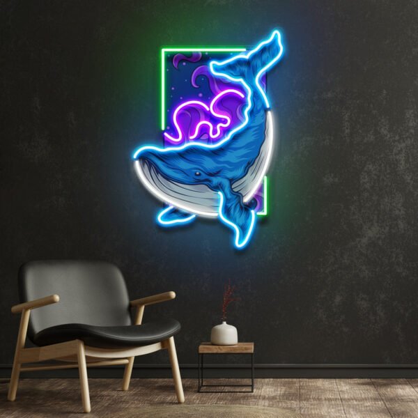 Dream Whale LED Neon Sign Light Pop Art - Image 3