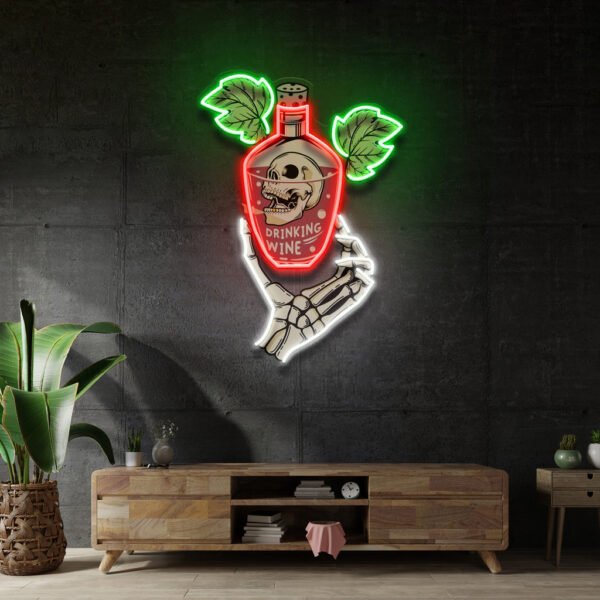 Drink To Death LED Neon Sign Light Pop Art - Image 2