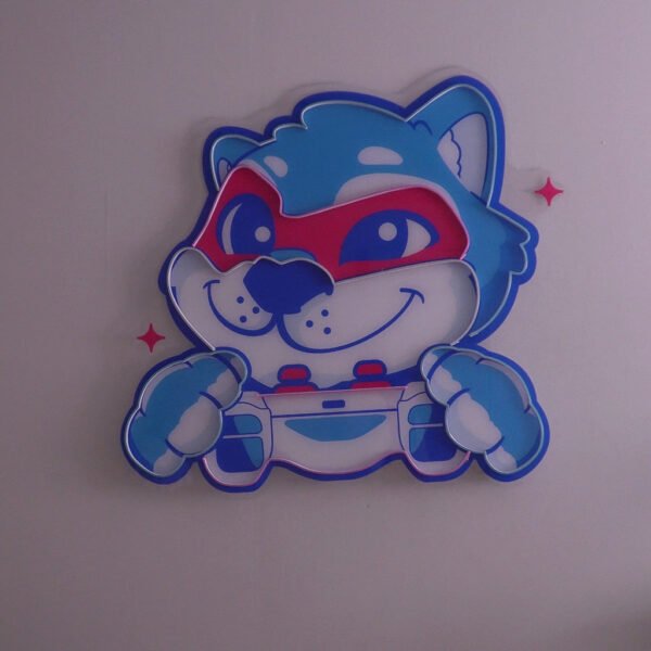 Wolf Mascot Gaming LED Neon Sign Light Pop Art - Image 2
