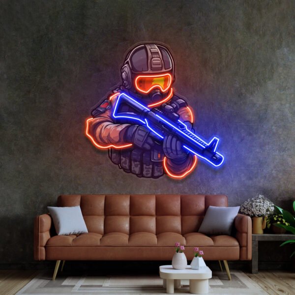 Shooting Games LED Neon Sign Light Pop Art - Image 4