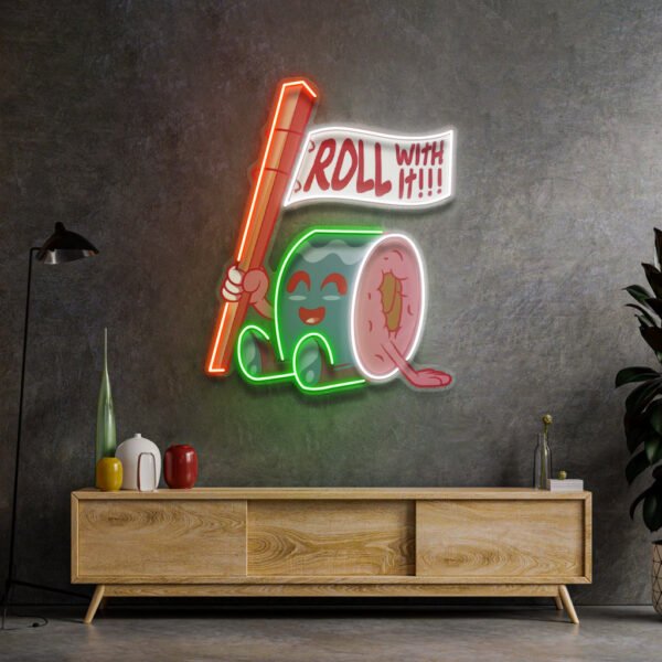 Sushi Roll Seated LED Neon Sign Light Pop Art - Image 3