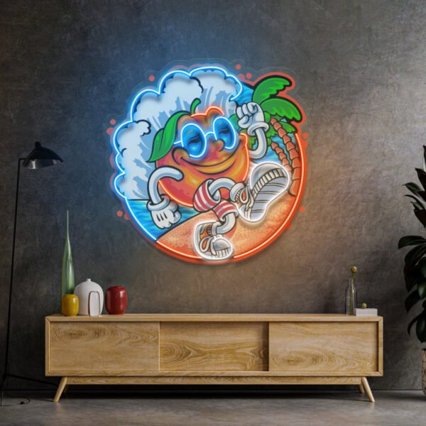 Tropical Sunrise Orange Cartoon LED Neon Sign Light Pop Art - Image 2