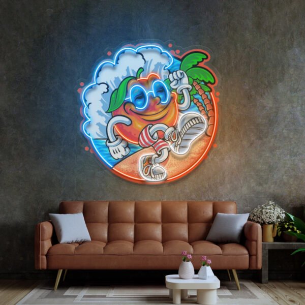 Tropical Sunrise Orange Cartoon LED Neon Sign Light Pop Art - Image 3